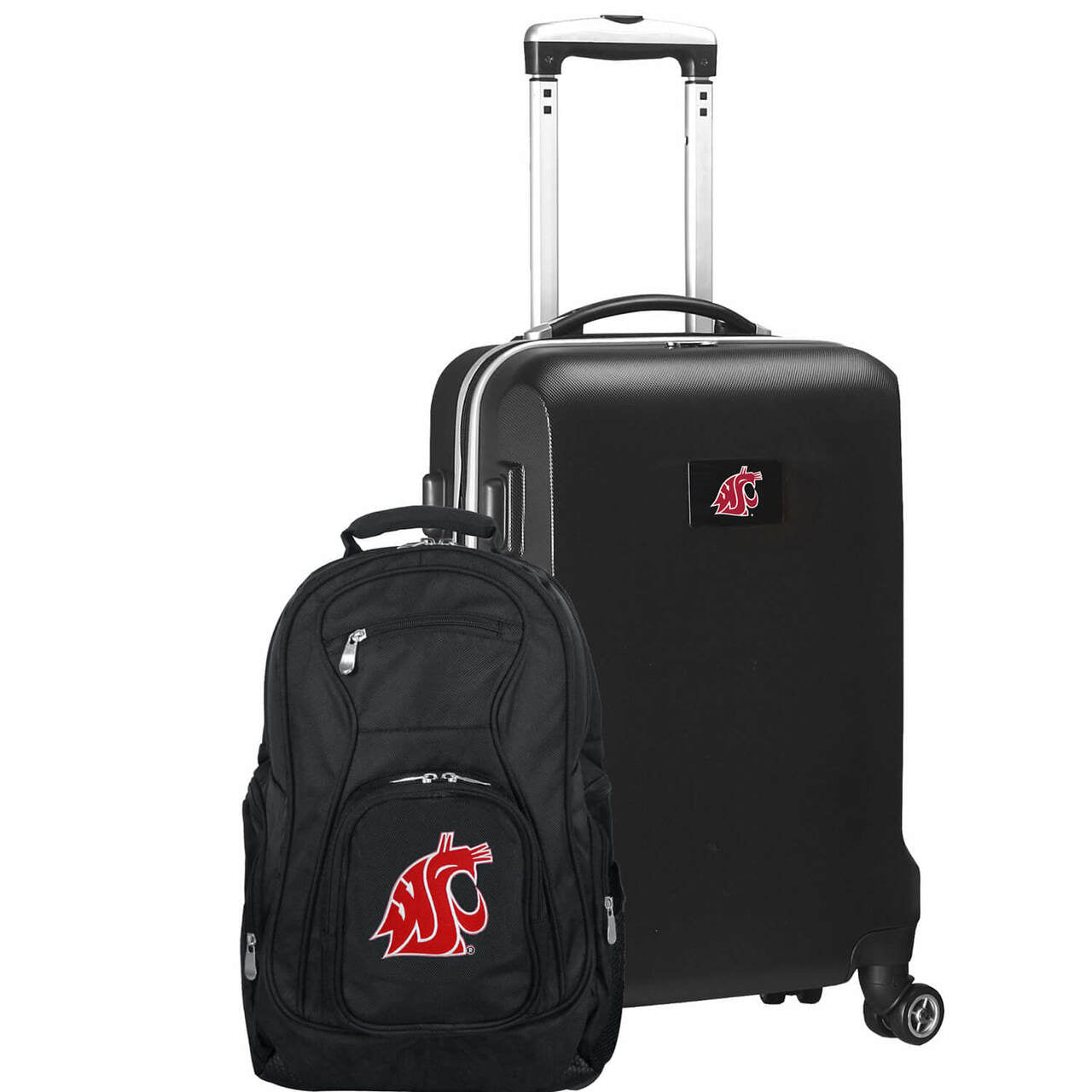 Washington State Cougars Deluxe 2-Piece Backpack and Carry-on Set in Black