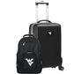 West Virginia Mountaineers Deluxe 2-Piece Backpack and Carry on Set in Black