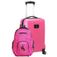 Wyoming Cowboys Deluxe 2-Piece Backpack and Carry-on Set in Pink