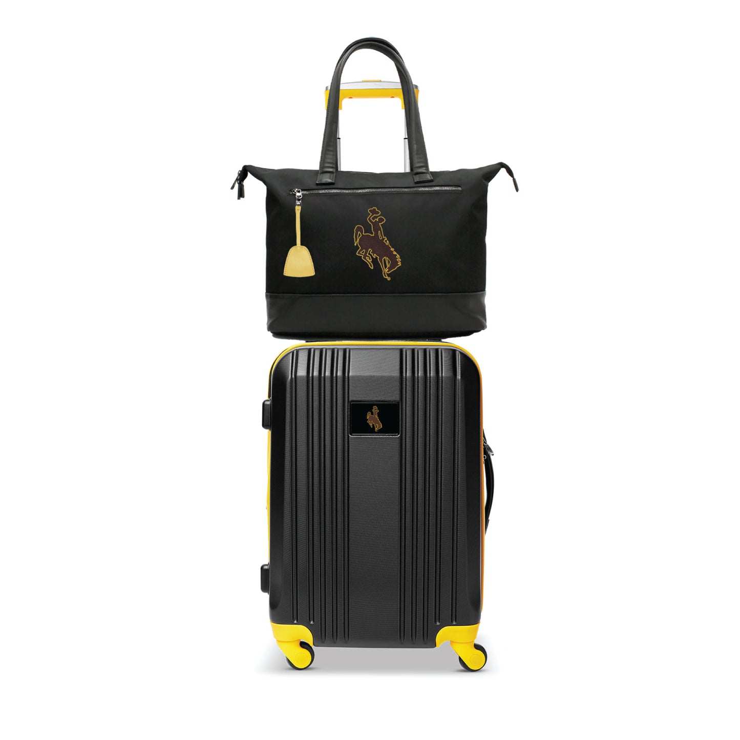 Wyoming Cowboys Premium Laptop Tote Bag and Luggage Set