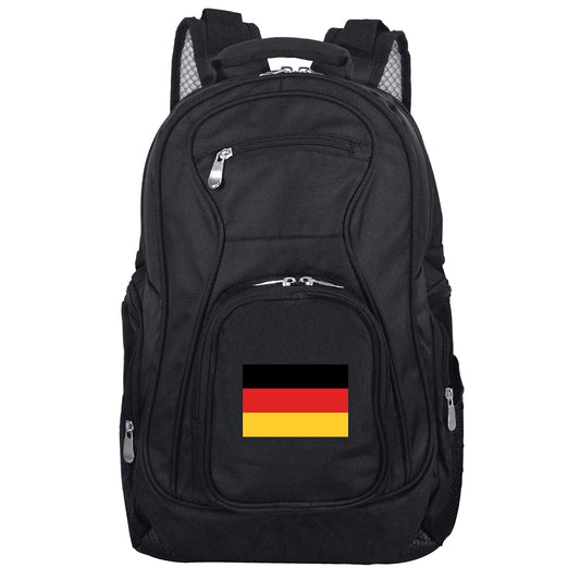 Germany Flag Laptop Backpack in Black