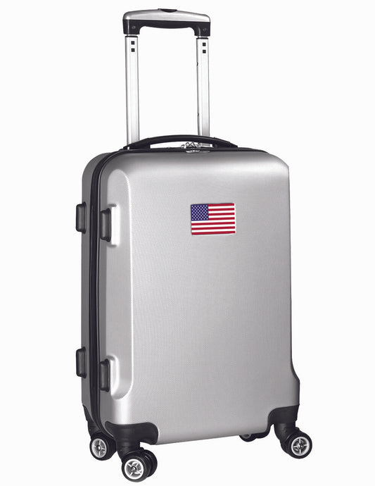 American Flag 21" Carry-On Spinner in Silver