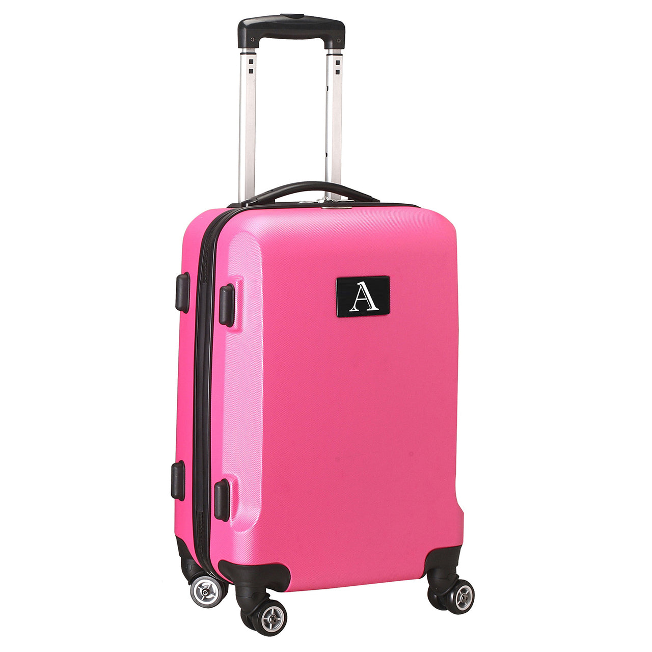 Personalized Initial Name letter "A" 20 inches Carry on Hardcase Spinner Luggage by Mojo in PINK