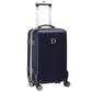 Personalized Initial Name letter "D" 20 inches Carry on Hardcase Spinner Luggage by Mojo  in NAVY
