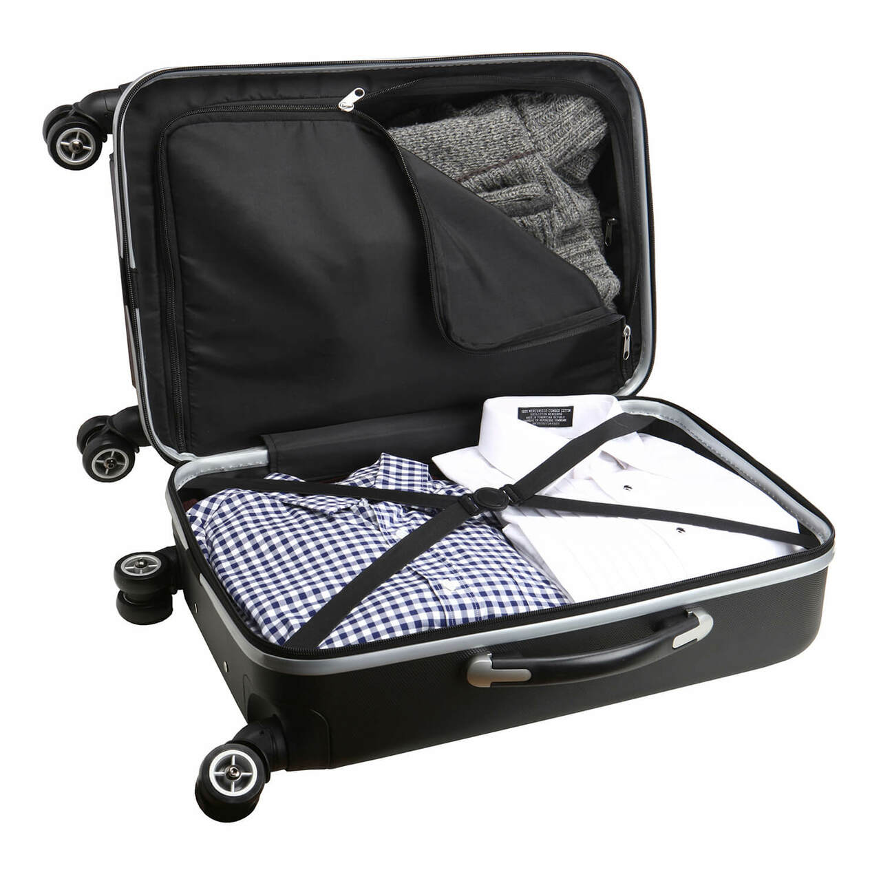 Blank Hardcase Carry On Spinner Black