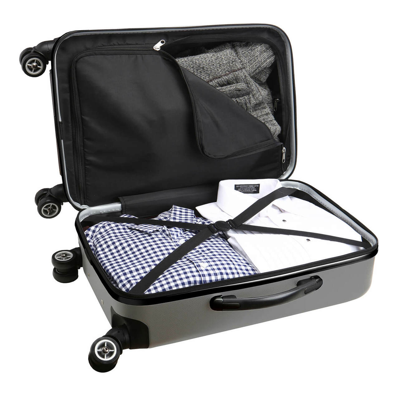 Blank Hardcase Carry On Spinner Silver