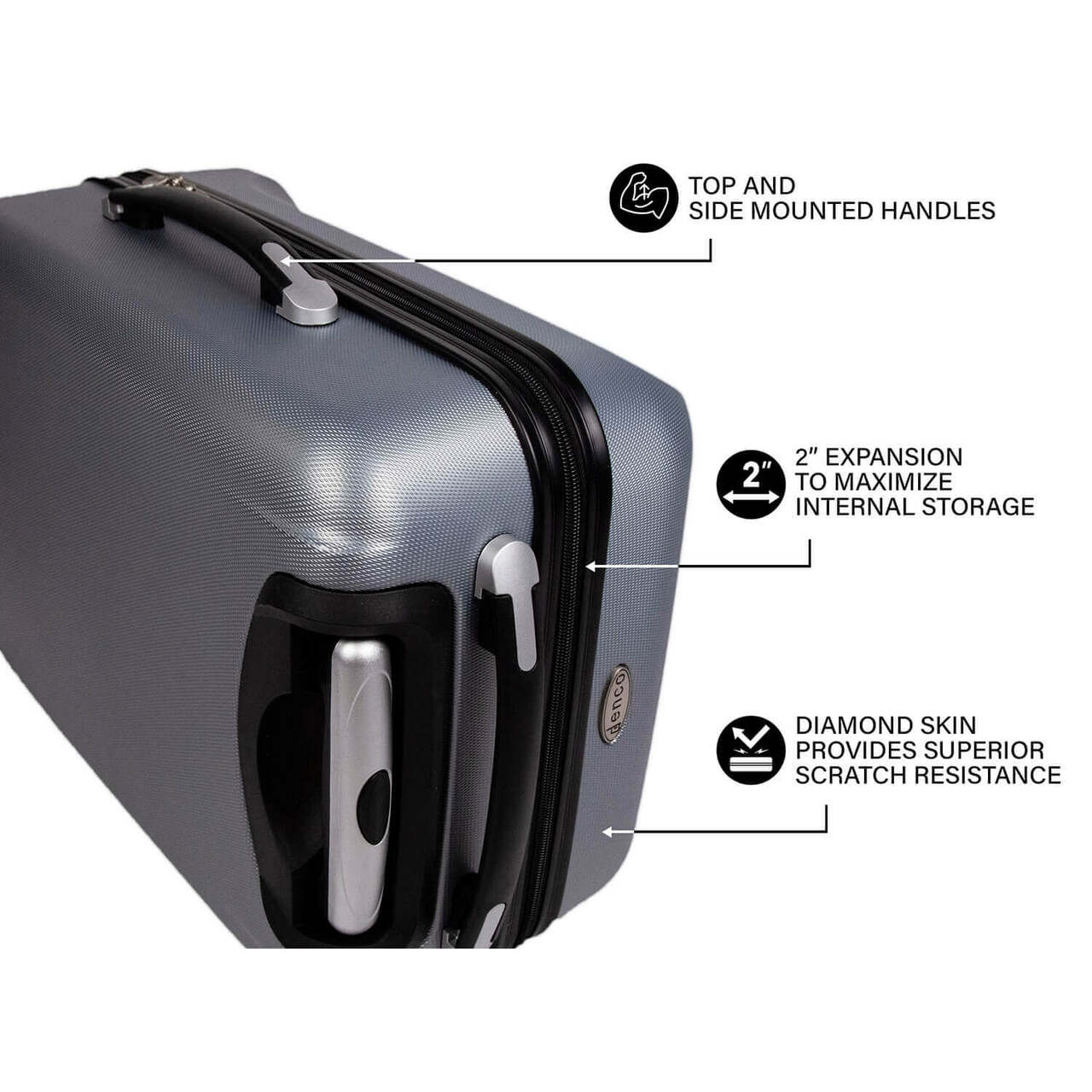 Miami Heat 20" Silver Domestic Carry-on Spinner