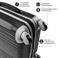 Hawaii Carry On Spinner Luggage | Hawaii Hardcase Two-Tone Luggage Carry-on Spinner in Black