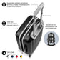 Oregon Carry On Spinner Luggage | Oregon Hardcase Two-Tone Luggage Carry-on Spinner in Black