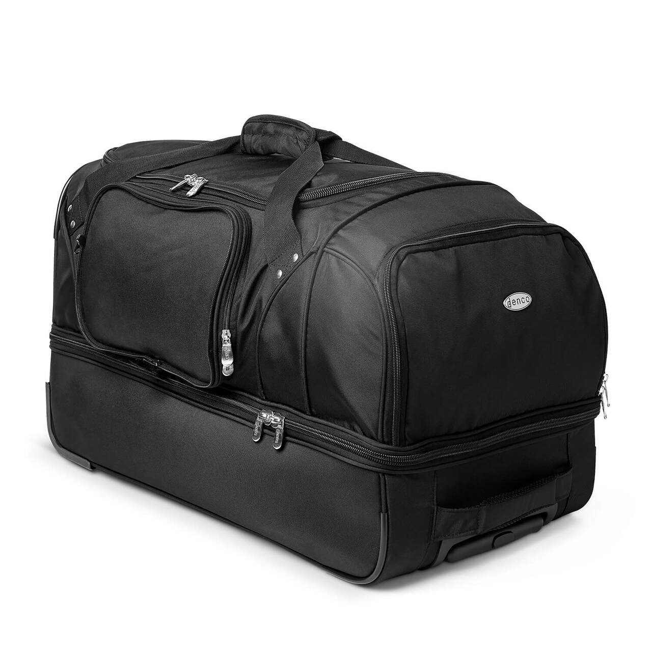 Los Angeles Kings 27" Black Rolling Drop Bottom Duffel