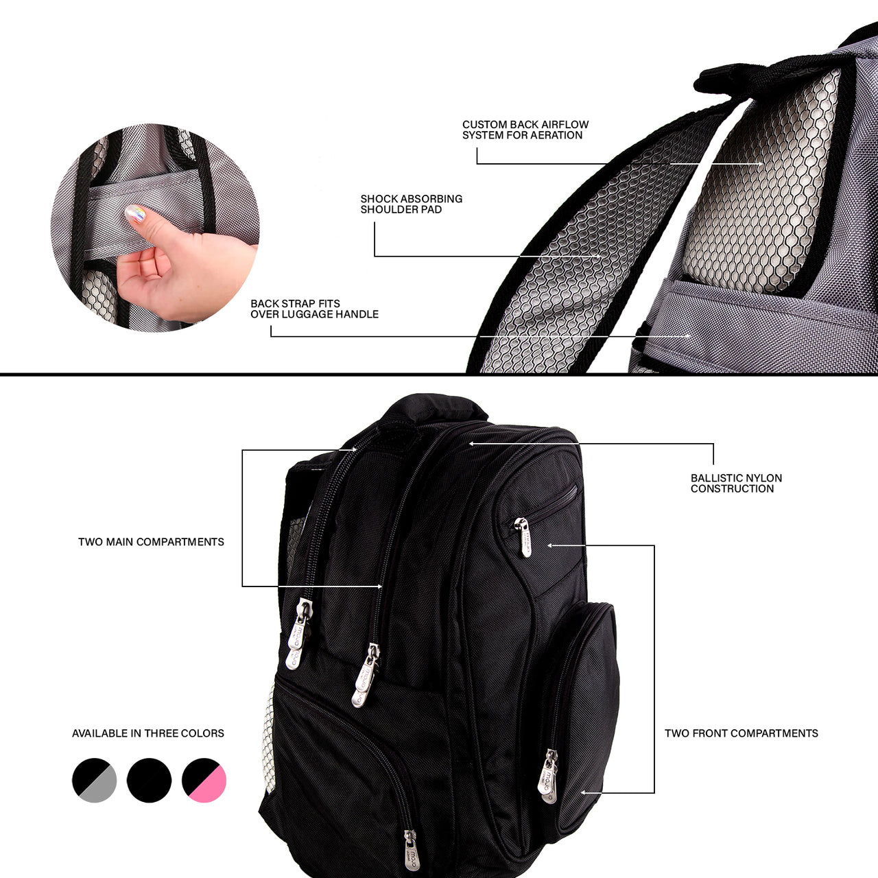 backpack with laptop compartment canada Denco flag of Canada Premium Laptop Backpack, 19-inches