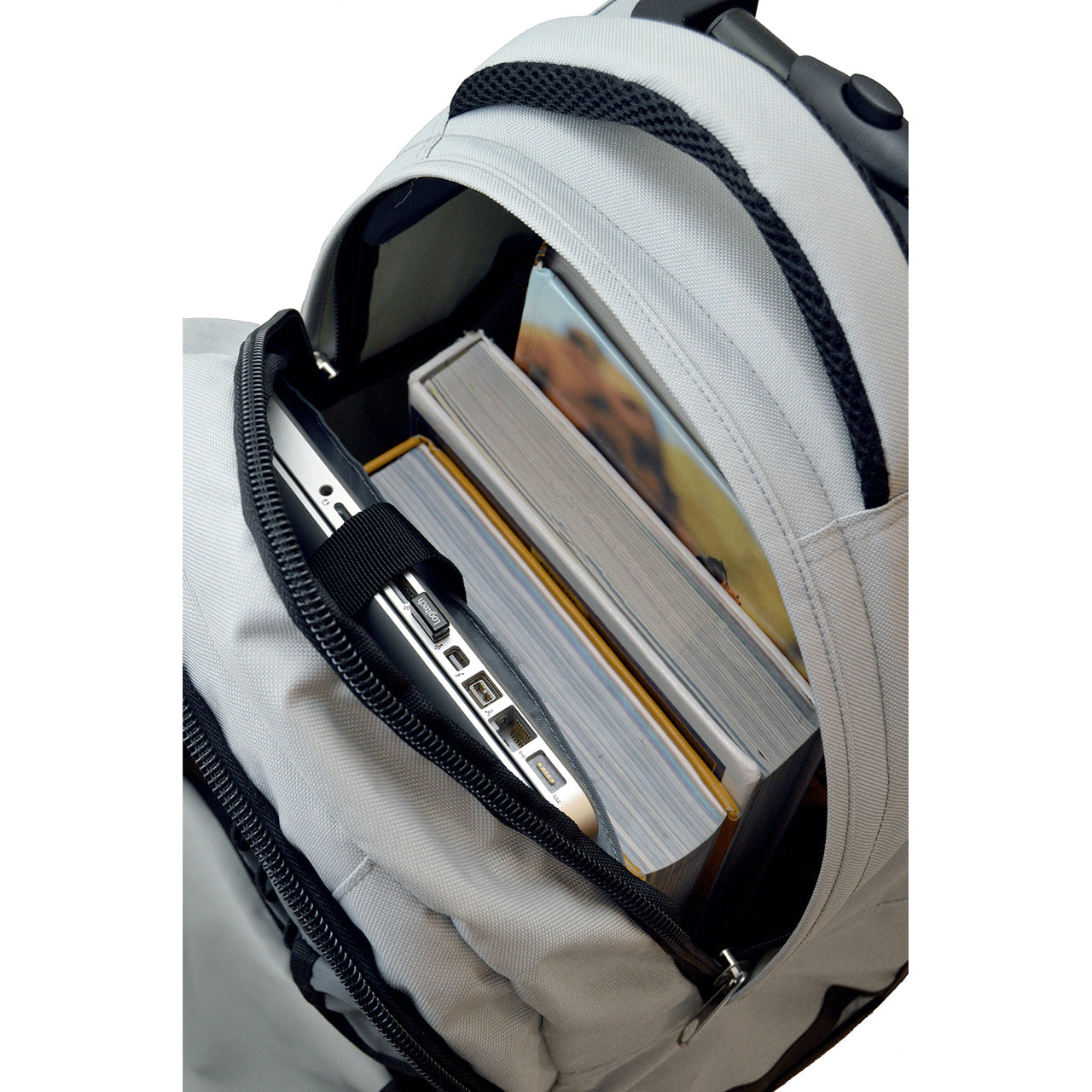 Miami Marlins Premium Wheeled Backpack in Grey