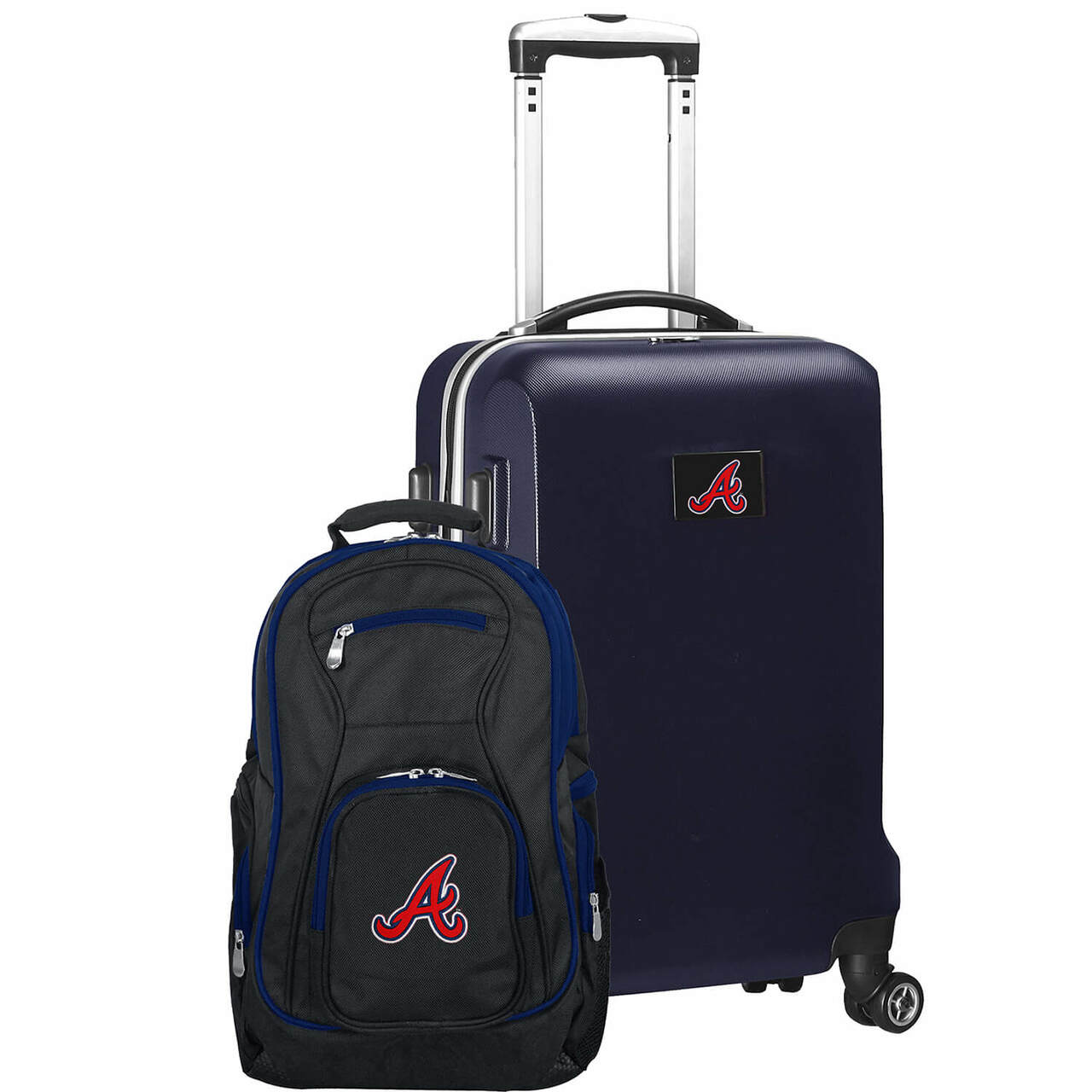 Atlanta Braves Deluxe 2-Piece Backpack and Carry on Set in Navy