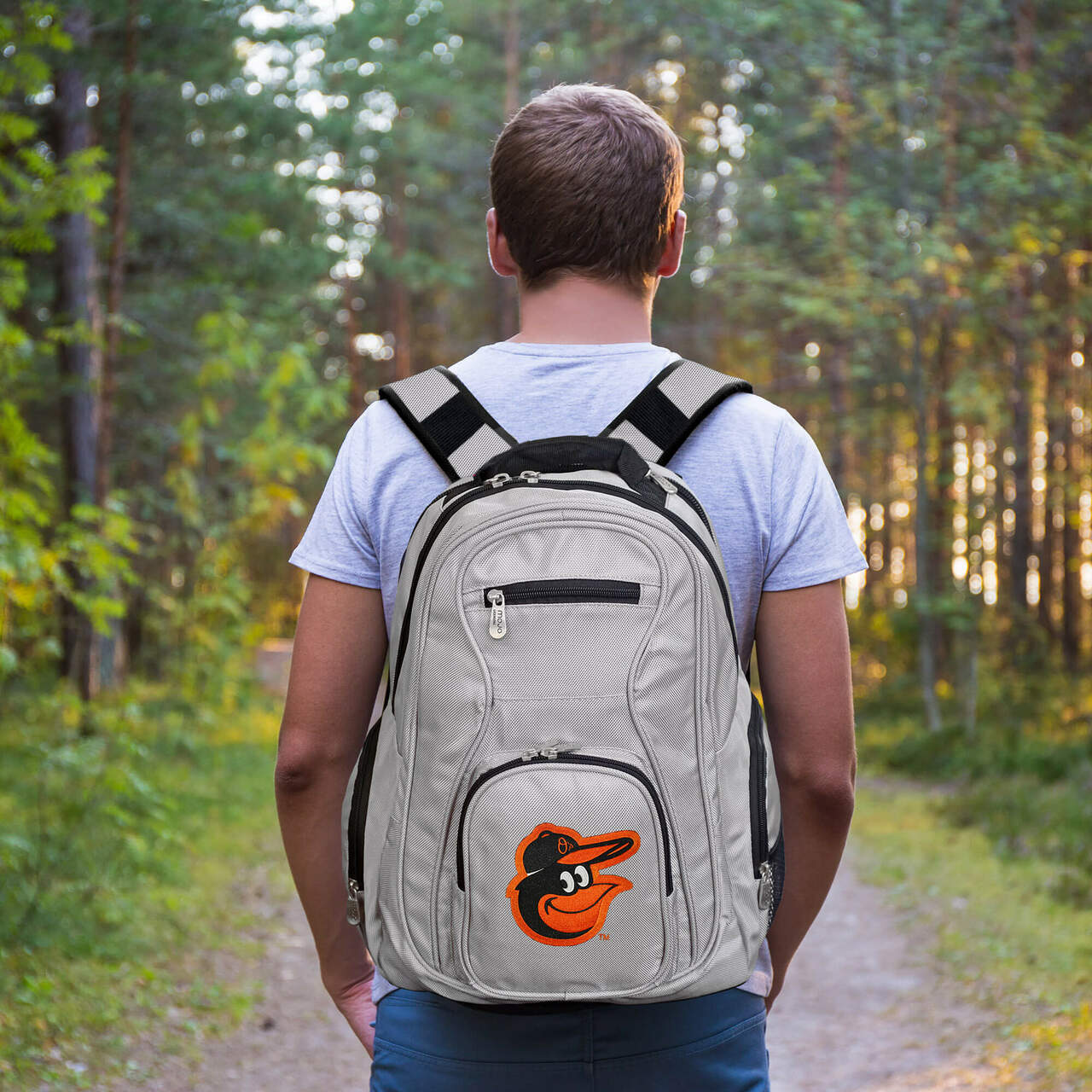 Baltimore Orioles Laptop Backpack in Gray