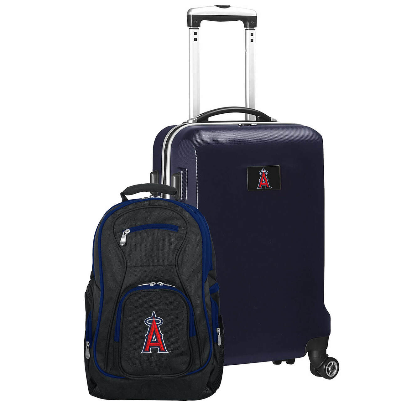 Los Angeles Angels Deluxe 2-Piece Backpack and Carry on Set in Navy