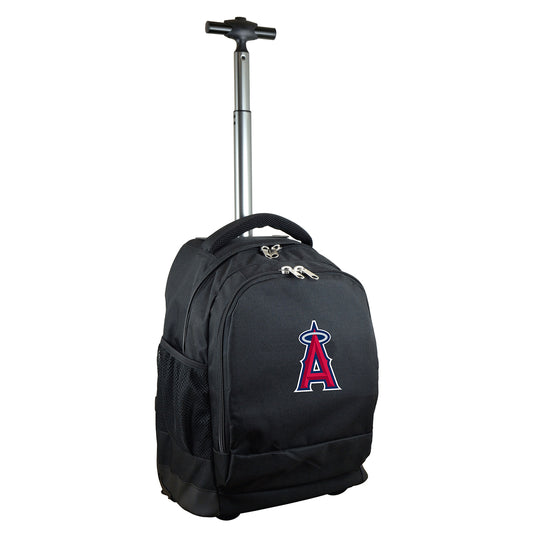 Los Angeles Angels Premium Wheeled Backpack in Black