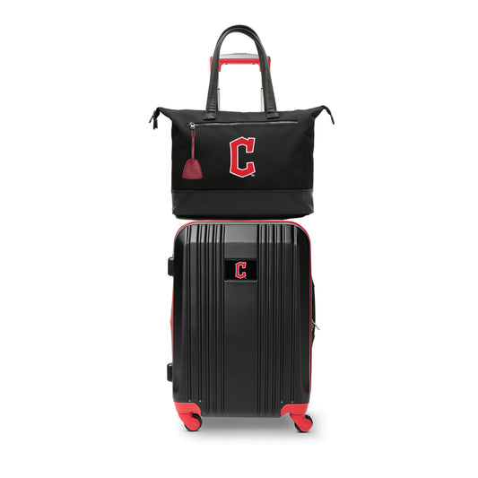 Cleveland Guardians Premium Laptop Tote Bag and Luggage Set