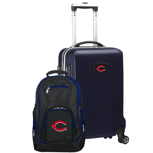 Cincinnati Reds Deluxe 2-Piece Backpack and Carry on Set in Navy