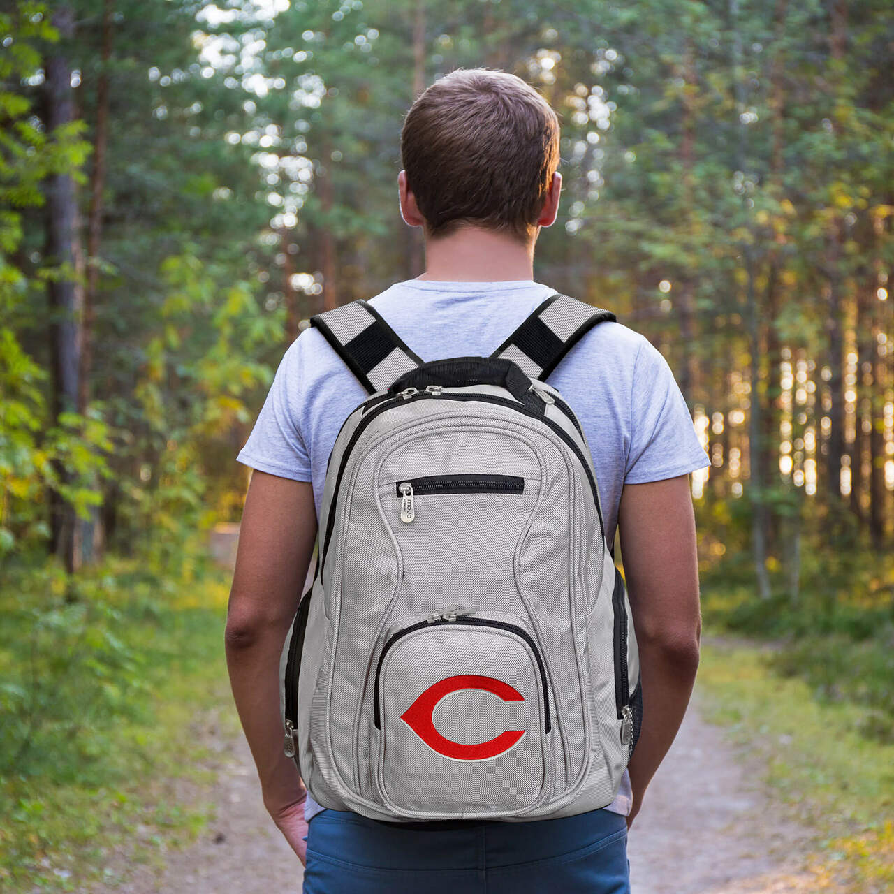 Cincinnati Reds Laptop Backpack in Gray