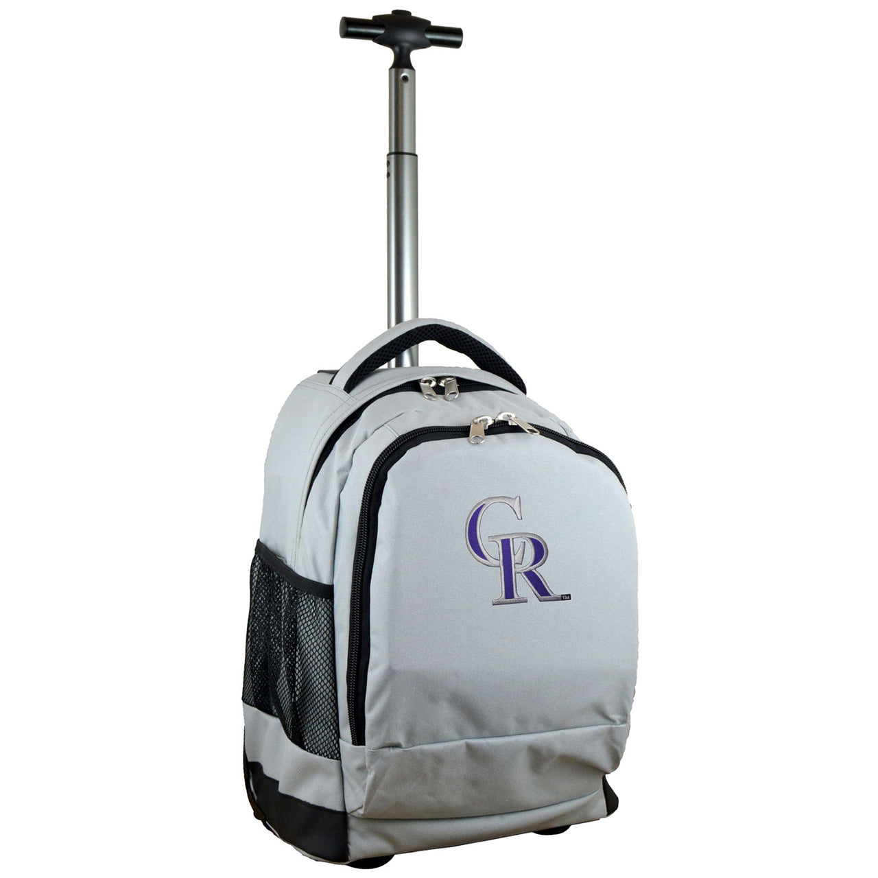 Colorado Rockies Premium Wheeled Backpack in Grey