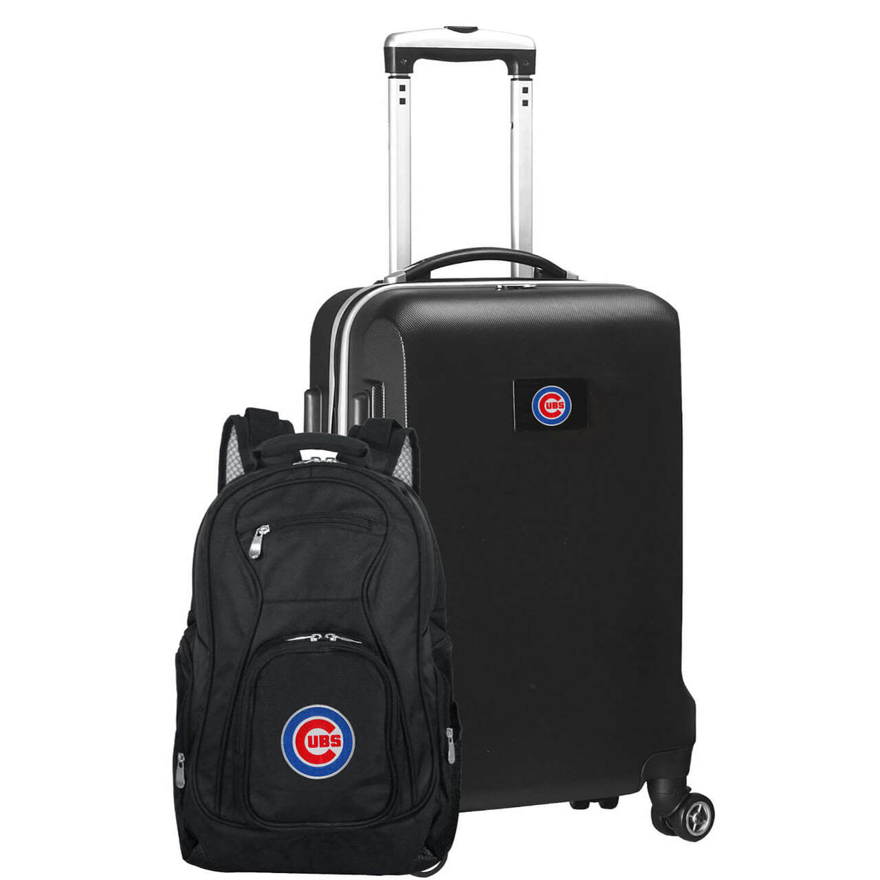 Chicago Cubs Deluxe 2-Piece Backpack and Carry on Set in Black