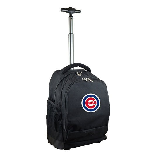Chicago Cubs Premium Wheeled Backpack in Black