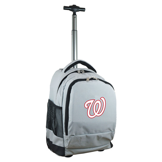 Washington Nationals Premium Wheeled Backpack in Grey