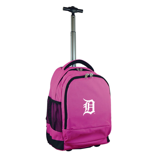 Detroit Tigers Premium Wheeled Backpack in Pink