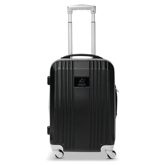 Marlins Carry On Spinner Luggage | Miami Marlins Hardcase Two-Tone Luggage Carry-on Spinner in Gray