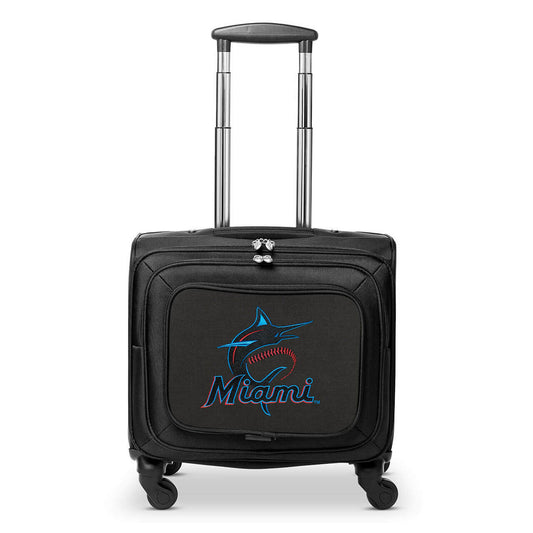 Miami Marlins 14" Black Wheeled Laptop Overnighter