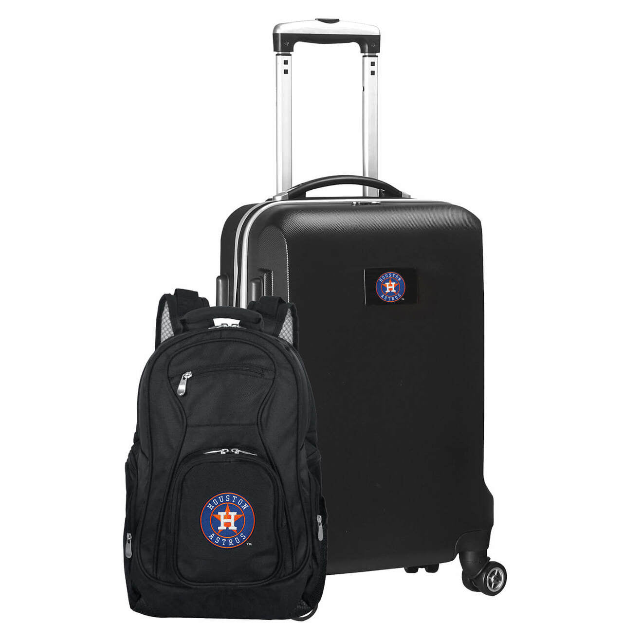Houston Astros Deluxe 2-Piece Backpack and Carry on Set in Black