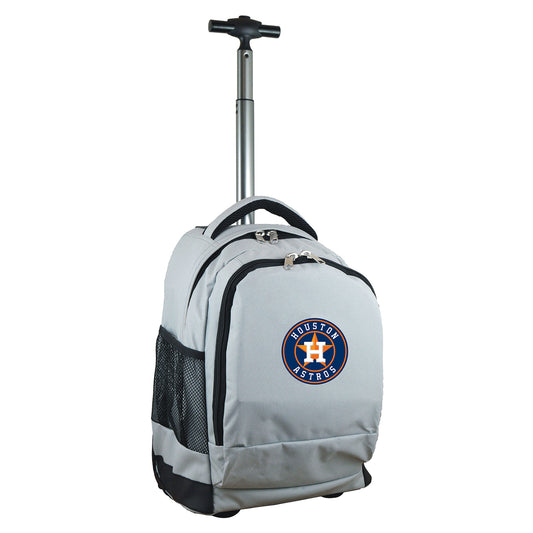 Houston Astros Premium Wheeled Backpack in Grey