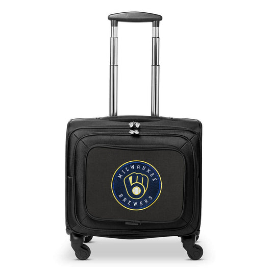 Milwaukee Brewers 14" Black Wheeled Laptop Overnighter