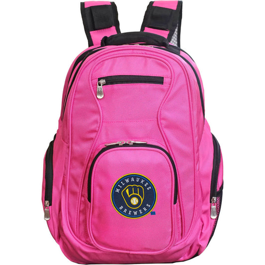 Milwaukee Brewers Laptop Backpack Pink