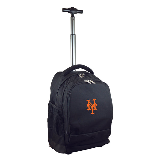 New York Mets Premium Wheeled Backpack in Black