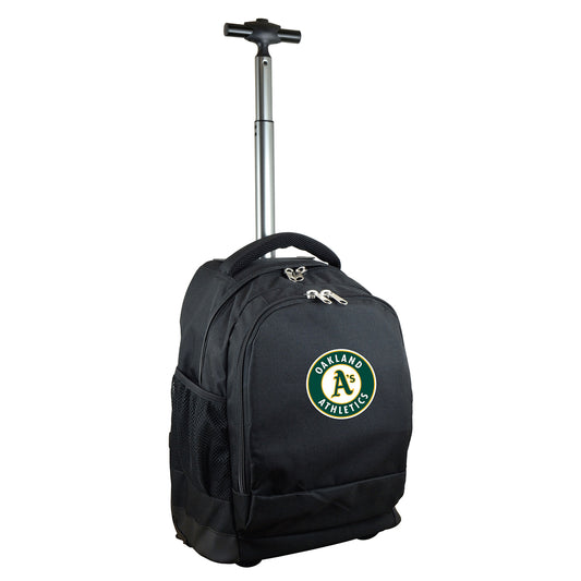 Oakland A's Premium Wheeled Backpack in Black