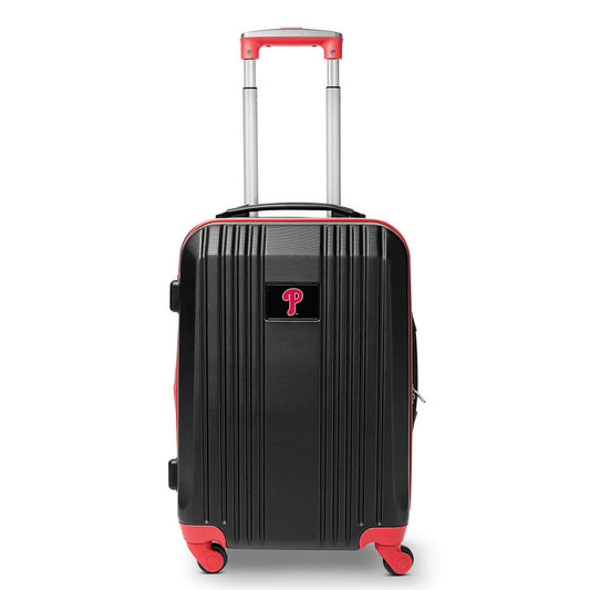 Phillies Carry On Spinner Luggage | Philadelphia Phillies Hardcase Two-Tone Luggage Carry-on Spinner in Red