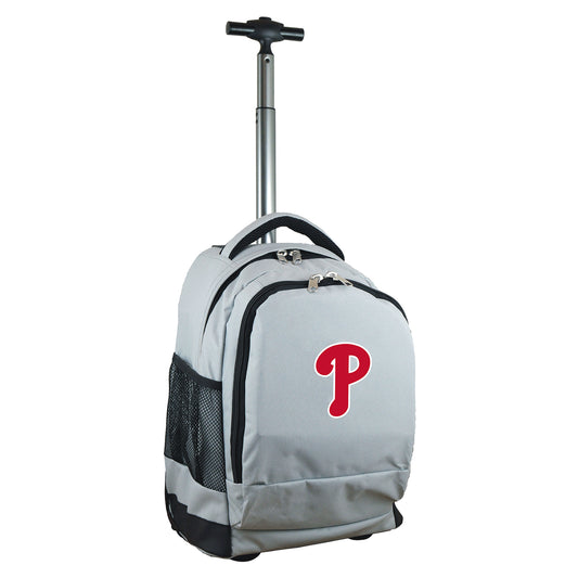 Philadelphia Phillies Premium Wheeled Backpack in Grey