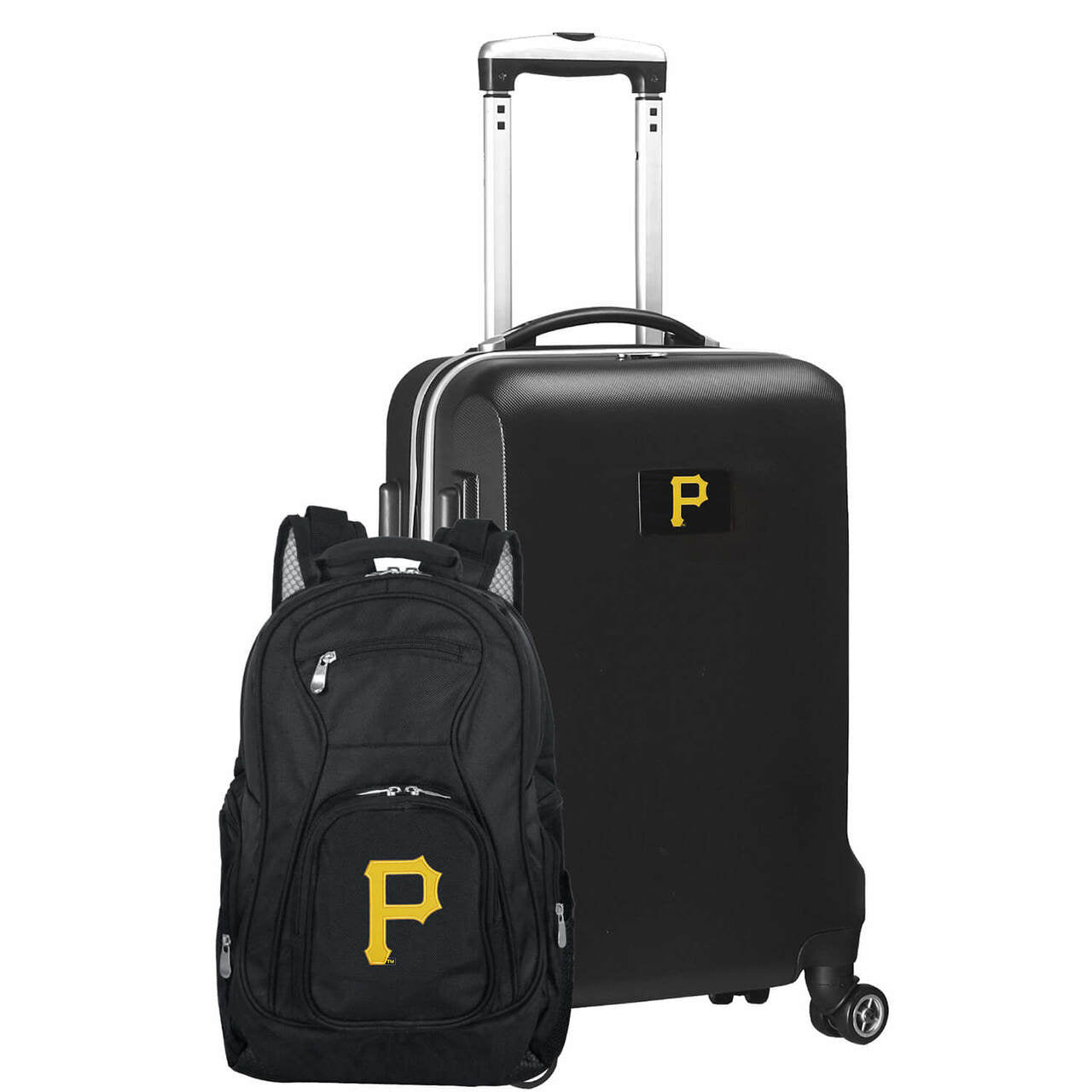 Pittsburgh Pirates Deluxe 2-Piece Backpack and Carry on Set in Black