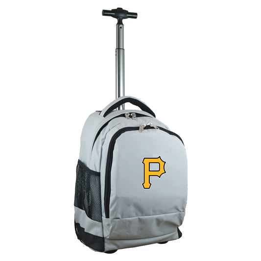 Pittsburgh Pirates Premium Wheeled Backpack in Grey