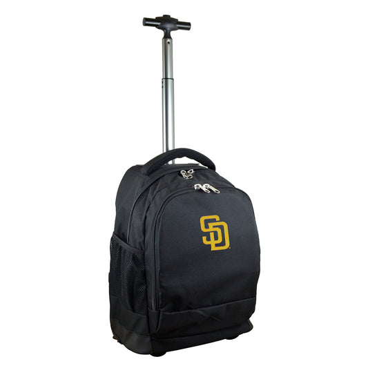 San Diego Padres Premium Wheeled Backpack in Black