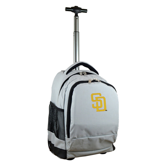 San Diego Padres Premium Wheeled Backpack in Grey