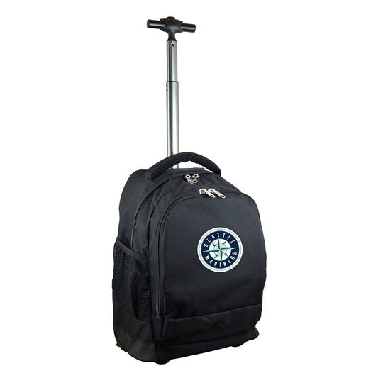 Seattle Mariners Premium Wheeled Backpack in Black