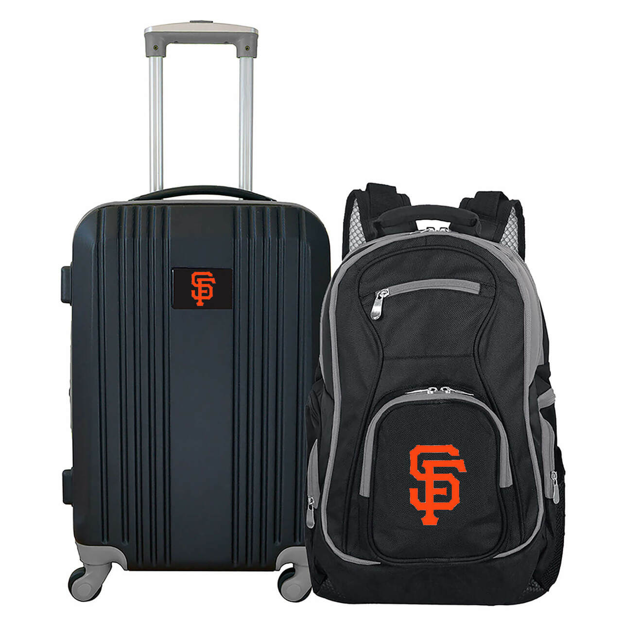 San Francisco Giants 2 Piece Premium Colored Trim Backpack and Luggage Set