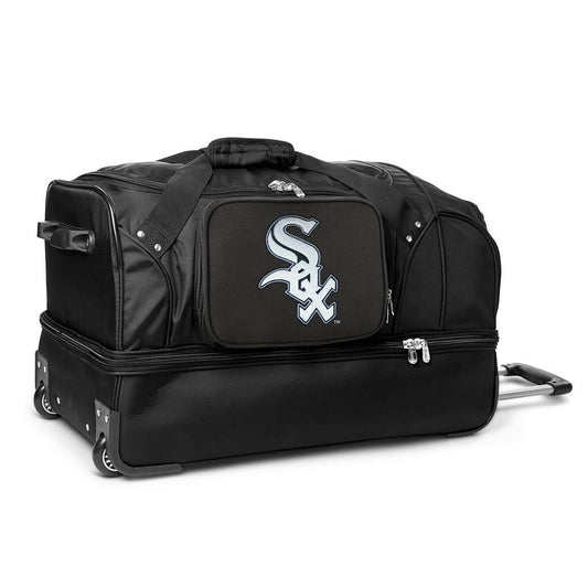 Chicago White Sox 27" Black Rolling Drop Bottom Duffel