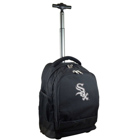 Chicago White Sox Premium Wheeled Backpack in Black