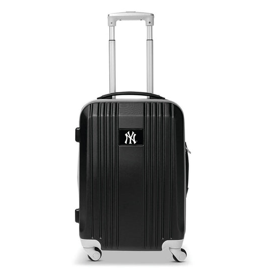 Yankees Carry On Spinner Luggage | New York Yankees Hardcase Two-Tone Luggage Carry-on Spinner in Gray