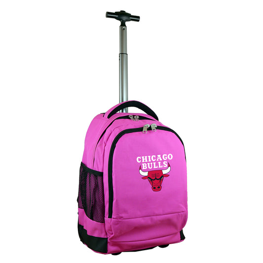 Chicago Bulls Premium Wheeled Backpack in Pink