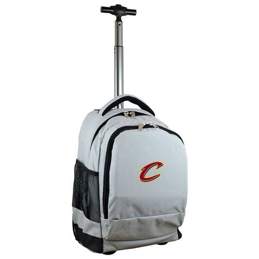 Cleveland Cavaliers Premium Wheeled Backpack in Grey