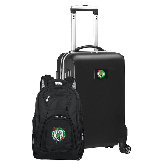 Boston Celtics Deluxe 2-Piece Backpack and Carry on Set in Black